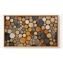 Ver imagem 2 de Quadro Decorativo N°67 160x90cm - Panorâmico Mosaico - Rústico Troncos - Madeira Clara - Rollflex