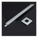 Ver imagem 4 de Ducha Chuveiro Slim Quadrado Metal 30x30cm com Braço de Teto:prateado
