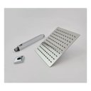 Ver imagem 5 de Ducha Chuveiro Slim Quadrado Metal 30x30cm com Braço de Teto:prateado