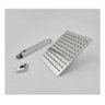 Ducha Chuveiro Slim Quadrado Metal 30x30cm com Braço de Teto:prateado - 5