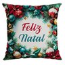 Capa Almofada Frente Feliz Natal - Verso Liso Authentic 43x43cm - 1