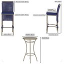 Ver imagem 2 de Mesa Bistrô e 2 Banquetas Roma Fendi Corda Náutica Estofado 10 Trama Original