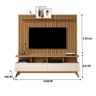 Rack Vivare 1.6 Wood com Painel Classic Ripado para Tv até 65 Polegadas Nature/off White - Giga Móve - 3