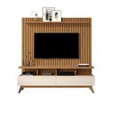Ver imagem 1 de Rack Vivare 1.6 Wood com Painel Classic Ripado para Tv até 65 Polegadas Nature/off White - Giga Móve