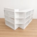 Ver imagem 1 de Balcão Caixa Vitrine + 2 Expositores Lojas e Comércios 100% Mdf Branco - Suprema Móveis