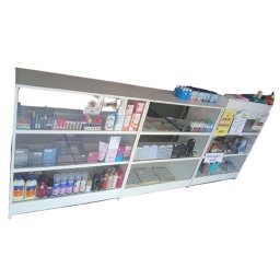 Balcão Caixa Vitrine + 2 Expositores Lojas e Comércios 100% Mdf Branco - Suprema Móveis - 2