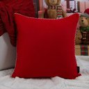 Ver imagem 2 de Capa de Almofada Natalina Lisa Aveludada com Cordão 43x43cm