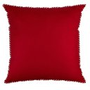 Ver imagem 1 de Capa de Almofada Natalina Lisa Aveludada com Cordão 43x43cm