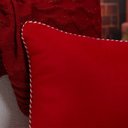 Ver imagem 3 de Capa de Almofada Natalina Lisa Aveludada com Cordão 43x43cm