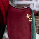 Ver imagem 3 de Capa Almofada Natalina Lisa Veludo e com Guizos 43x43cm