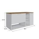 Ver imagem 3 de Gabinete de Banheiro Suspenso 90 cm BA308 2 Portas e Nichos sem Cuba Essence Yescasa