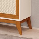 Ver imagem 5 de Rack para TV até 55 Polegadas 100% MDF 180cm Portas em Tela Rattan Andros Bege Off White/Cedro