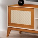 Ver imagem 4 de Rack para TV até 55 Polegadas 100% MDF 180cm Portas em Tela Rattan Andros Bege Off White/Cedro
