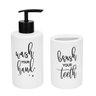 Kit Banheiro Lavabo 2 Peças Porcelana Branco Wincy 320ml - 1