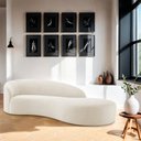 Ver imagem 2 de Divã Recamier Orgânico França 200cm Lado Direito Bouclé Bege - Amarena Moveis