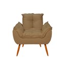 Ver imagem 2 de Kit 02 Poltronas Decorativas Opala Pés Palito - Sala Cor:Capuccino