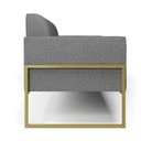 Ver imagem 2 de Sofá Namoradeira Base Industrial Alta Dourado Marisa Linho D03 - D\'rossi Cor A26 Grafite
