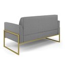 Ver imagem 3 de Sofá Namoradeira Base Industrial Alta Dourado Marisa Linho D03 - D\'rossi Cor A26 Grafite