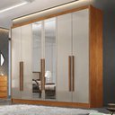 Ver imagem 4 de Guarda Roupa Casal Linea Plus 6 Portas 8 Gavetas com Espelho Cinamomo Fendi - Novo Horizonte