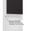 Ver imagem 6 de Paneleiro 70cm 4 Portas e 1 Nicho para Forno Microondas Dora Branco/preto