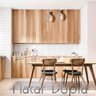 Luminaria Pendente Desmontada Duplo Cr Nacar E27 Madeira Mdf Cor:branco - 3