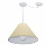 Lustre Cone com Desvio Md-4272 25/15x40cm Algodão Crú Bivolt - 1