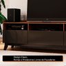 Rack para Sala de TV até 60" Pacco Amadeirado / Preto - Ambiance Móveis - 3