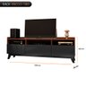 Rack para Sala de TV até 60" Pacco Amadeirado / Preto - Ambiance Móveis - 5