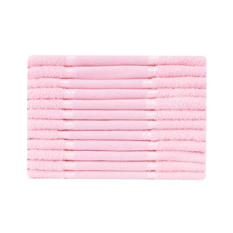 Kit 12 Toalhas Lavabo Belíssima Bordar Ponto Cruz Perfeito Estilo Lavabo Belissima Rosa