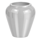 Ver imagem 2 de Vaso de Fibra de Vidro Bali U 71cm Vitrificado Grande Cinza Claro