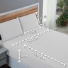 Kit Jogo de Cama Casal 200 Fios Toque Macio 200% Algodão 3 Peças:branco - 5