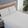 Kit Jogo de Cama Casal 200 Fios Toque Macio 200% Algodão 3 Peças:branco - 2