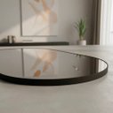 Ver imagem 2 de Espelho Oval Pílula 60x90 Moldura Couro Preto