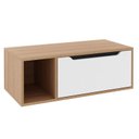 Ver imagem 3 de Balcão Gabinete para Banheiro Suspenso Ambiente Bn3644 Amêndoa Branco - Tecnomobili