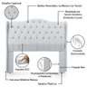 Conjunto Cabeceira Box com Recamier Divã para Cama Casal 1.40 Dubai Corino Branco - Lh Móveis - 8