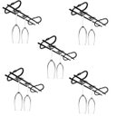 Ver imagem 1 de Kit 5 peças Suporte para Taças Suspenso Porta Taças de Teto 25cm Preto Fosco