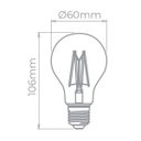 Ver imagem 2 de Lâmpada Filamento Led Bulbo Vintage Dimerizável 4,5w Âmbar 350lm 127v-stella