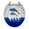 Tampa De Vaso Sanitário Decorada Azul Com Golfinho - 1