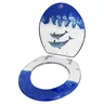 Tampa De Vaso Sanitário Decorada Azul Com Golfinho - 2