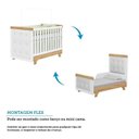 Ver imagem 6 de Berço Minicama com Capitonê 100% MDF Retrô Kakau Espresso Móveis Branco/Brilho/Amêndoa