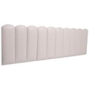 Ver imagem 1 de Cabeceira King Kit 10 Placas Modelo Nuvem - Courino Marfim / Off White