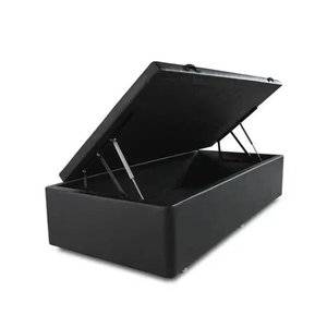 Base Box Baú Solteiro 88x188 Sintético Preta