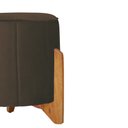 Ver imagem 2 de Puff Jade Pés de Madeira Suede: Marrom