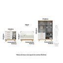 Ver imagem 4 de Quarto de Bebê com Berço Guarda-roupa e Cômoda com Janelas 100% Mdf Retrô Kakau Espresso Móveis