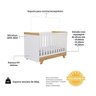 Quarto de Bebê com Berço Guarda-roupa e Cômoda com Janelas 100% Mdf Retrô Kakau Espresso Móveis - 6