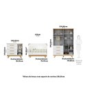 Ver imagem 4 de Quarto de Bebê com Berço Guarda-Roupa e Cômoda com Janelas 100% MDF Retrô Kakau Espresso Móveis
