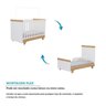 Quarto de Bebê com Berço Guarda-roupa e Cômoda com Janelas 100% Mdf Retrô Kakau Espresso Móveis - 7