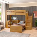 Ver imagem 1 de Beliche Multifuncional Solteiro Adulto com Escrivaninha Star Office Casatema MadeiraOriginals Marrom