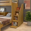 Ver imagem 7 de Beliche Multifuncional Solteiro Adulto com Escrivaninha Star Office Casatema MadeiraOriginals