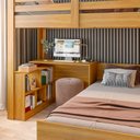 Ver imagem 5 de Beliche Multifuncional Solteiro Adulto com Escrivaninha Star Office Casatema MadeiraOriginals Marrom
